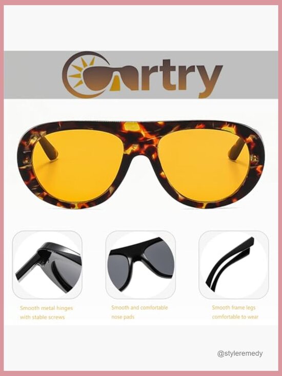 Retro Aviator Sunglasses with UV Protection main image 5